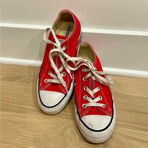 Converse Red and White Chuck Taylor Sneakers Kids 4